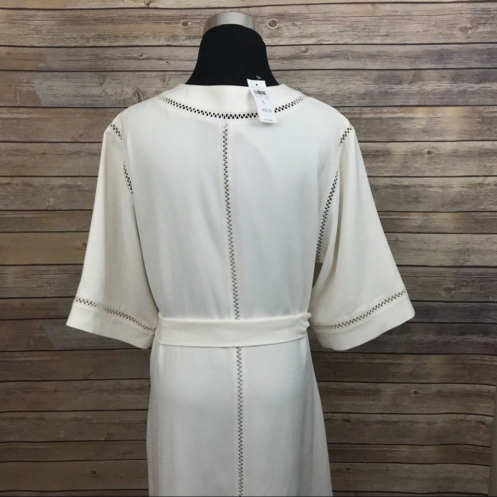 NWT Ann Taylor Kimono Dress Etched Hem v neck - Picture 6 of 8